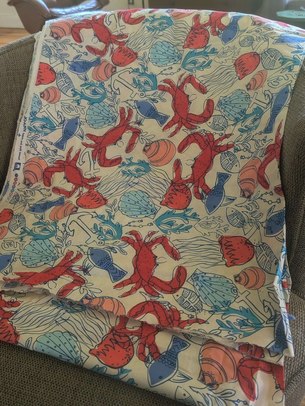 Joanne Fabrics Sealife Design 6-7yards 100%Cotton